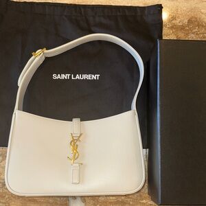 Saint Laurent Le 5 A 7 Hobo Blanc Vintage